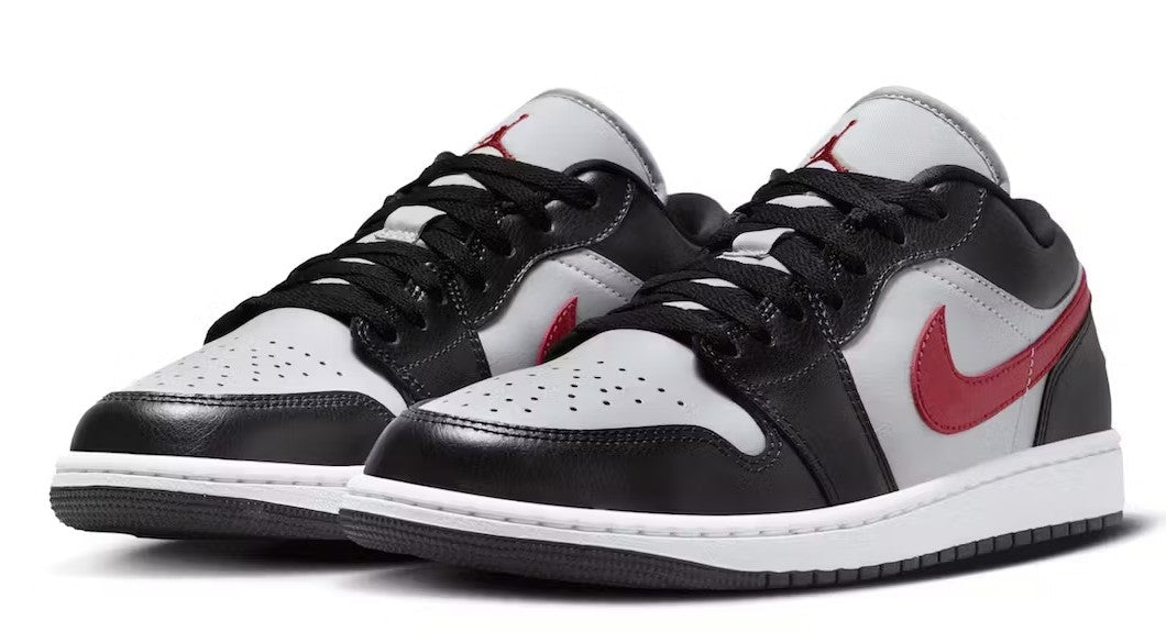 Women's Air Jordan 1 Low Wolf Grey/Gym Red-Black-White (DC0774 062)