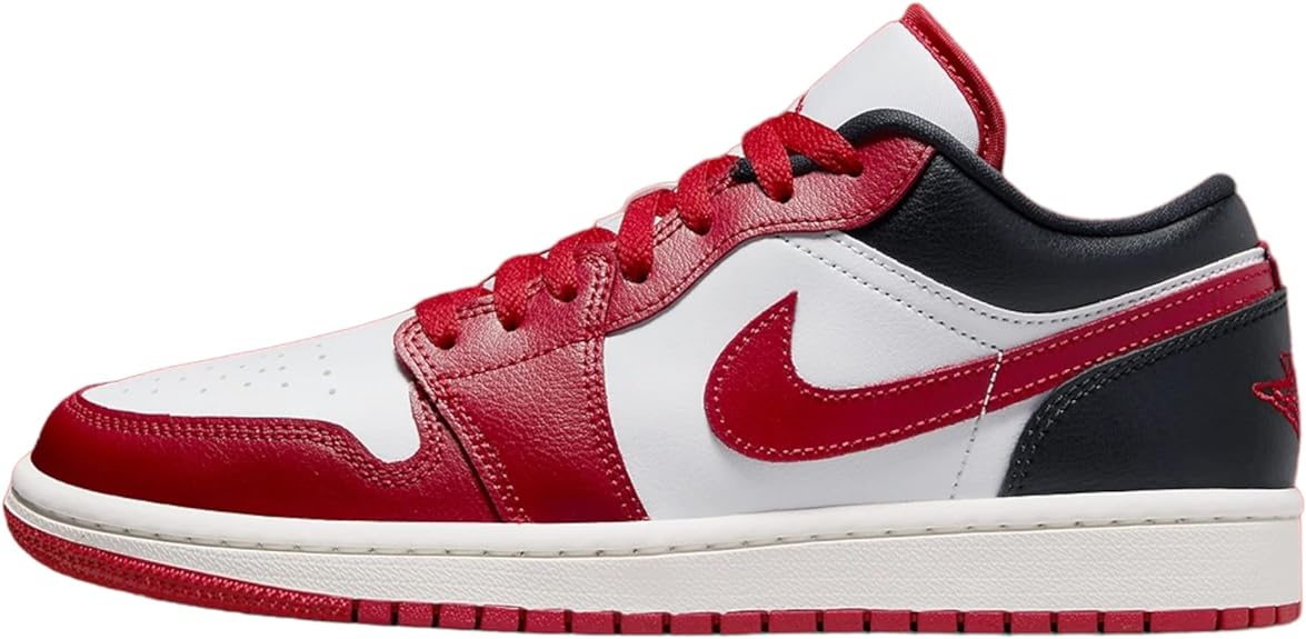 Women's Jordan 1 Low White/Gym Red-Black-Sail (DC0774 160)