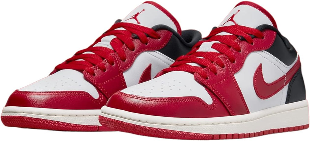 Women's Jordan 1 Low White/Gym Red-Black-Sail (DC0774 160)