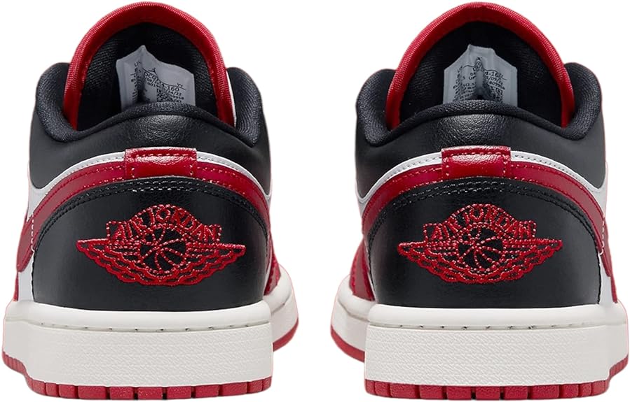Women's Jordan 1 Low White/Gym Red-Black-Sail (DC0774 160)