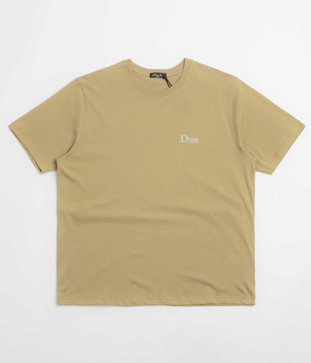 Dime Classic Small Logo T-Shirt - Tan