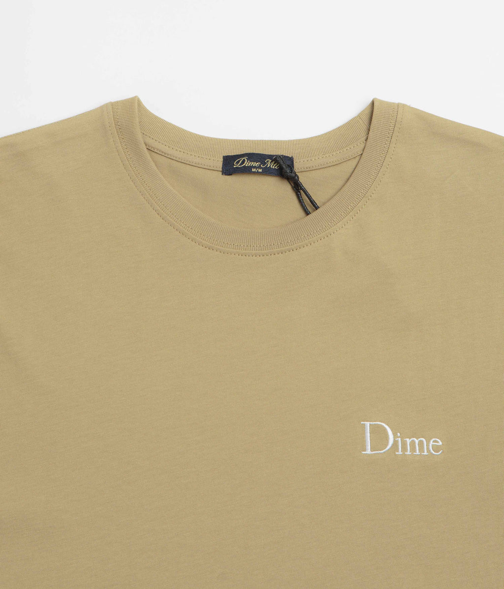 Dime Classic Small Logo T-Shirt - Tan