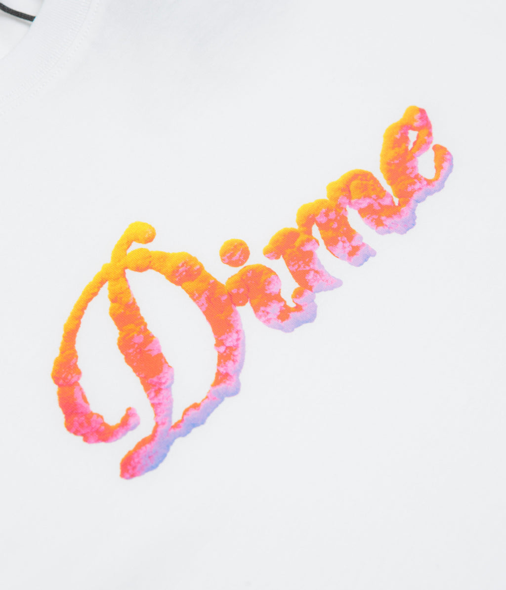 Dime Cursive Cloud T-Shirt - White