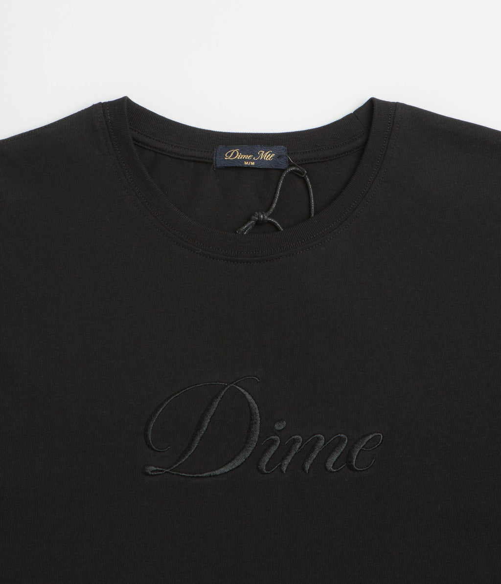 Dime Cursive T-Shirt - Black