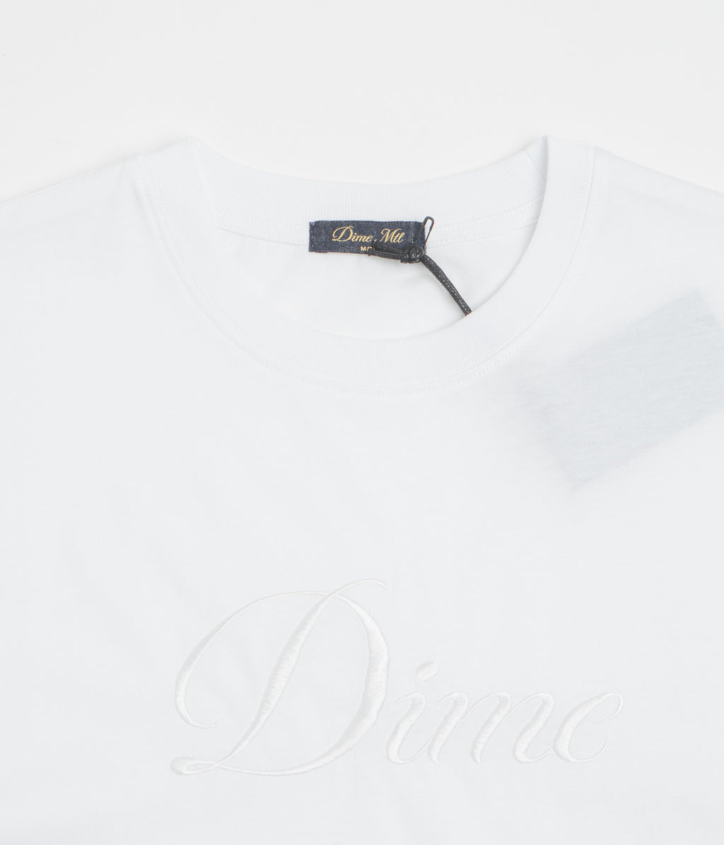 Dime Cursive T-Shirt - White