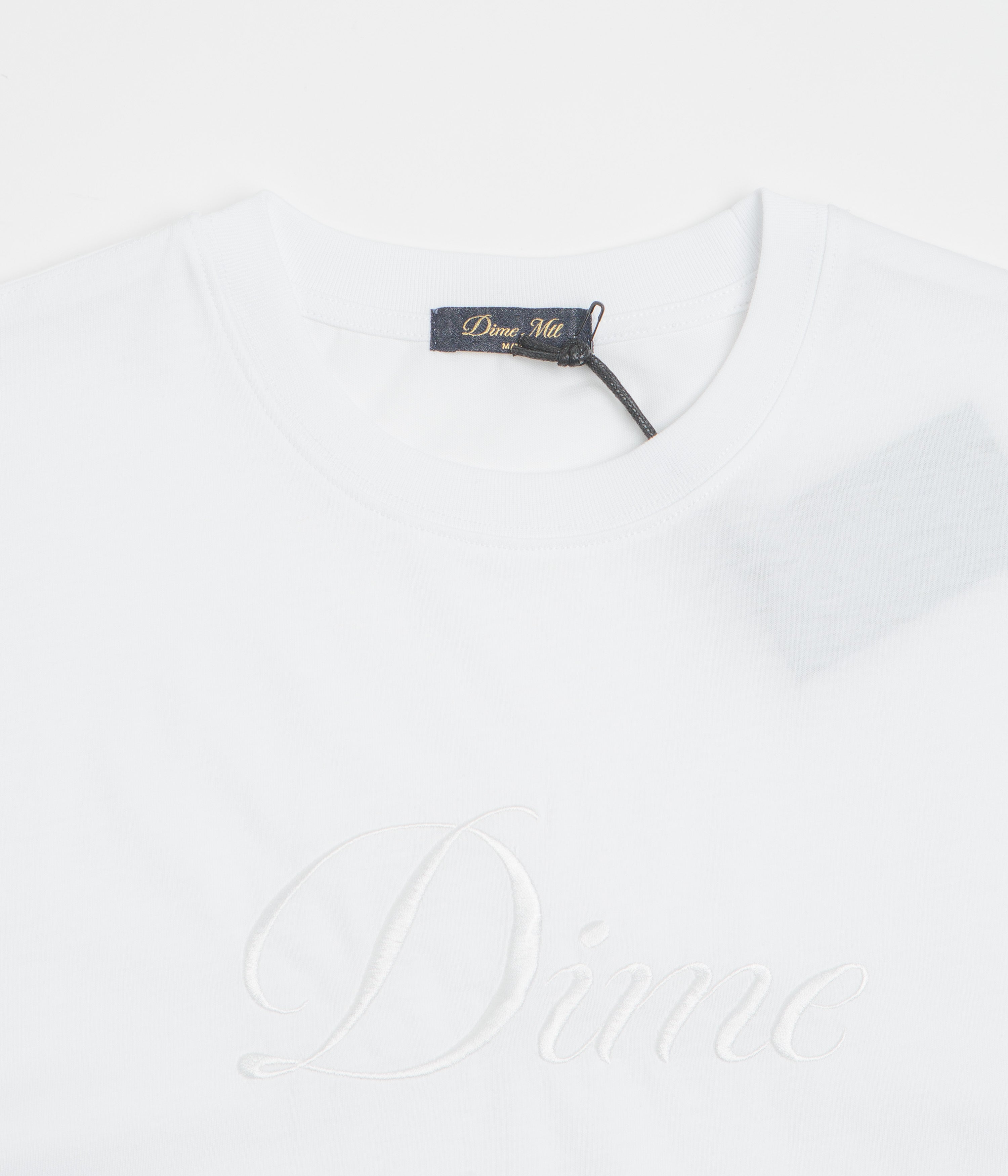 Dime Cursive T-Shirt - White