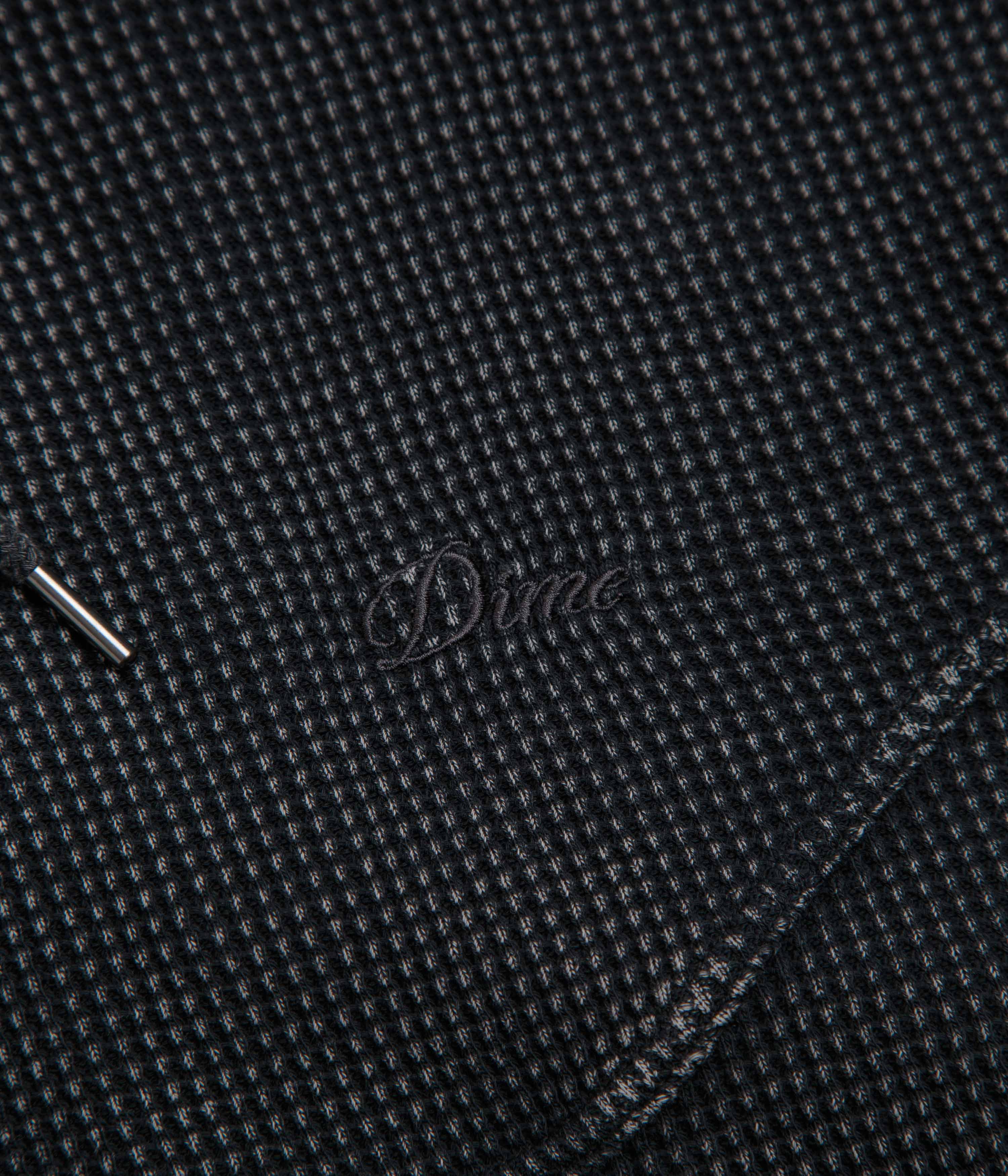 Dime Premium Waffle Full Zip Hoodie - Faded Black