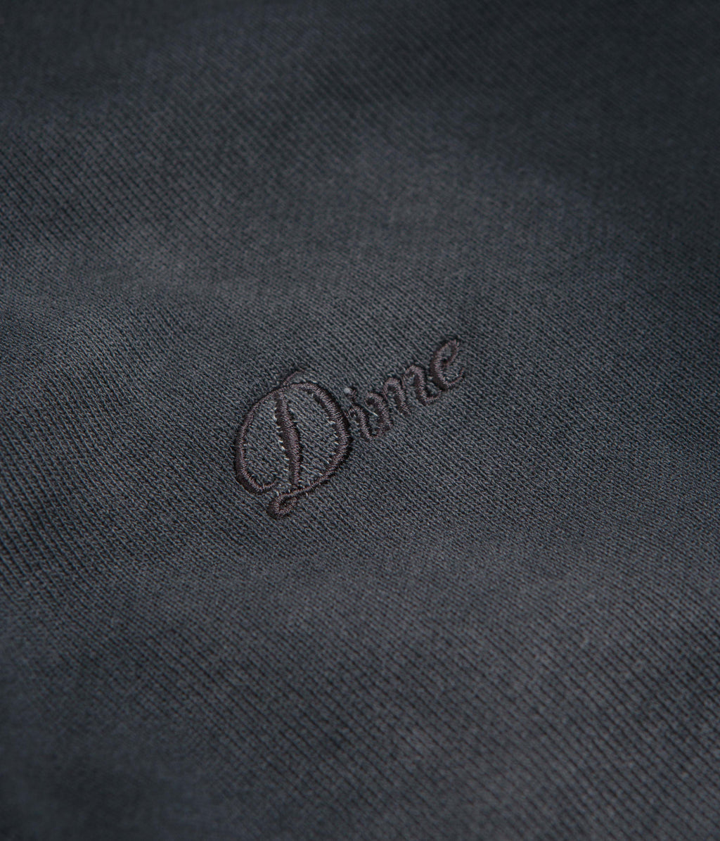 Dime Womens Cropped Full Zip Hoodie - Black Washed