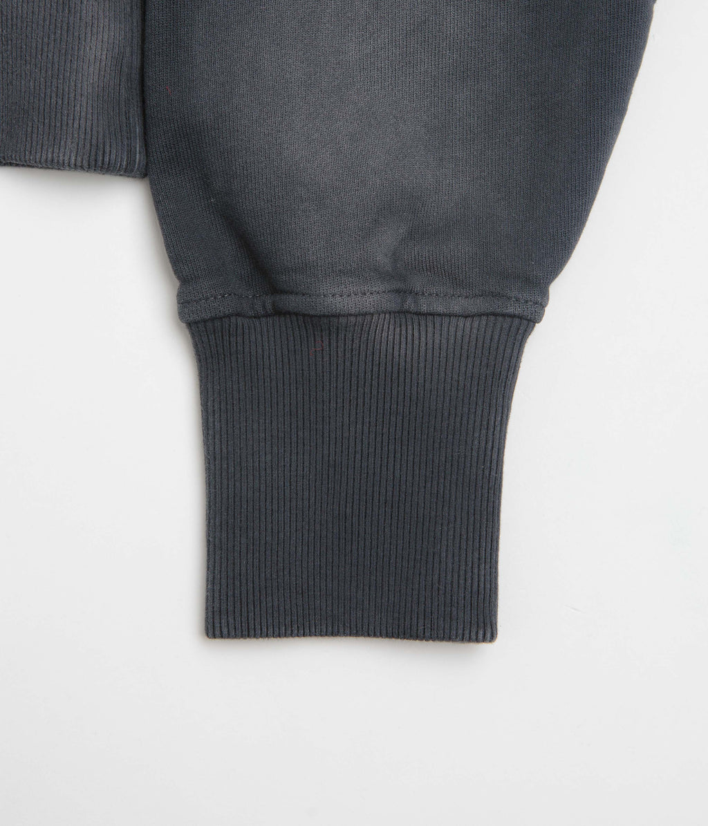 Dime Womens Cropped Full Zip Hoodie - Black Washed