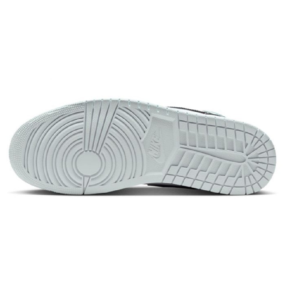 Men's Jordan 1 Mid Black/Squadron Blue-Aura-White (DQ8426 002)