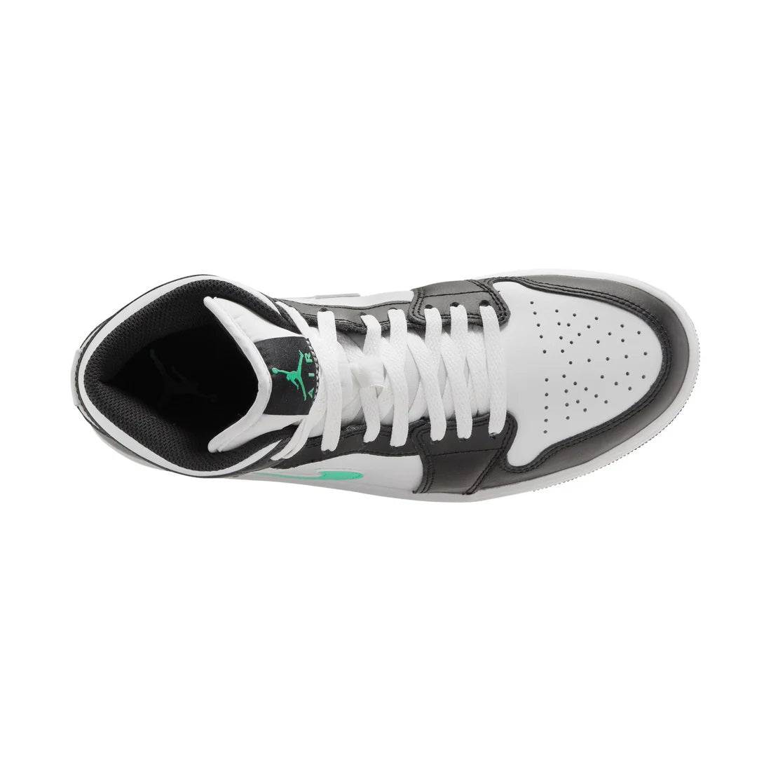 Men's Jordan 1 Mid White/Green Glow-Black (DQ8426 103)