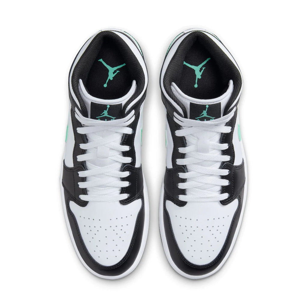 Men's Jordan 1 Mid White/Green Glow-Black (DQ8426 103)
