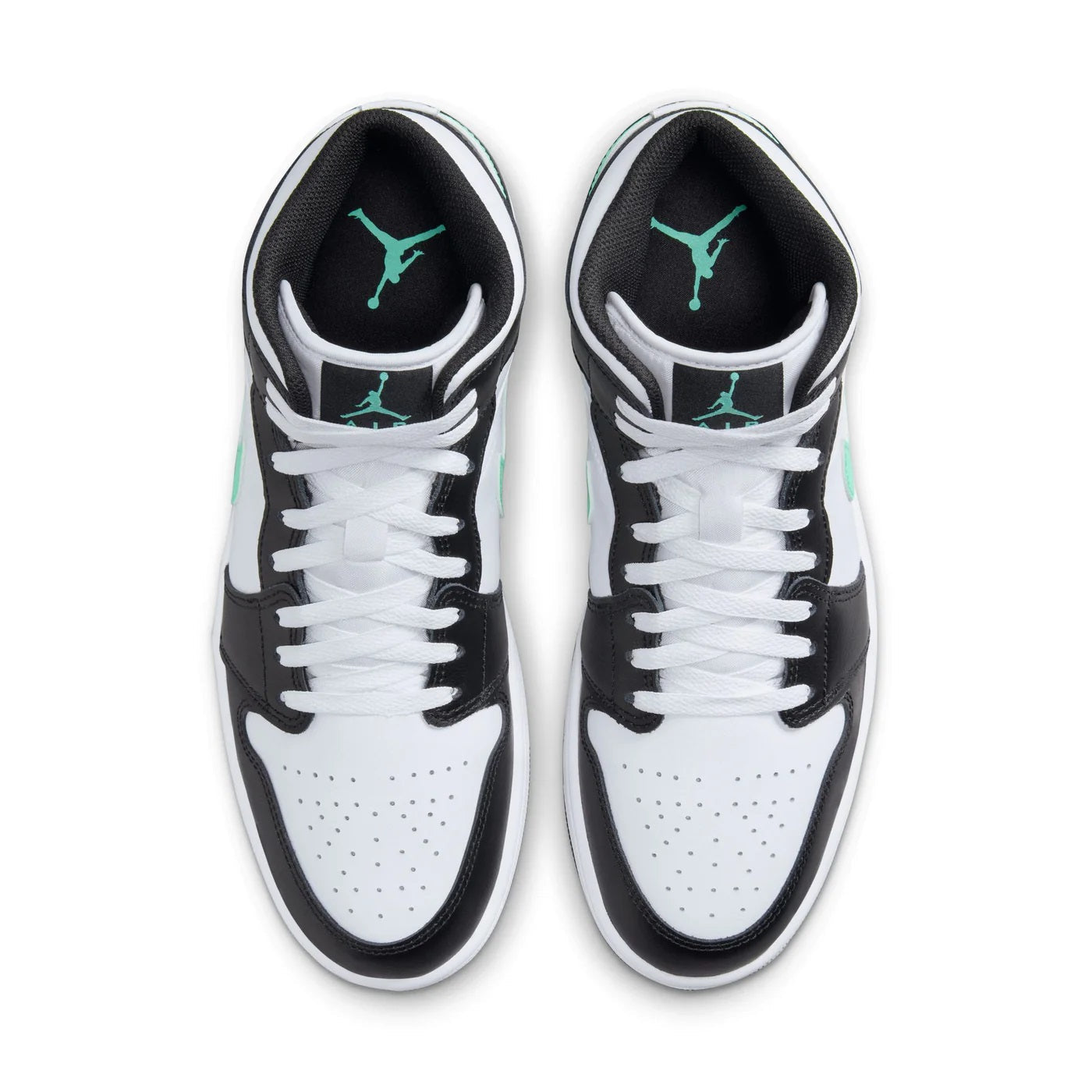 Men's Jordan 1 Mid White/Green Glow-Black (DQ8426 103)