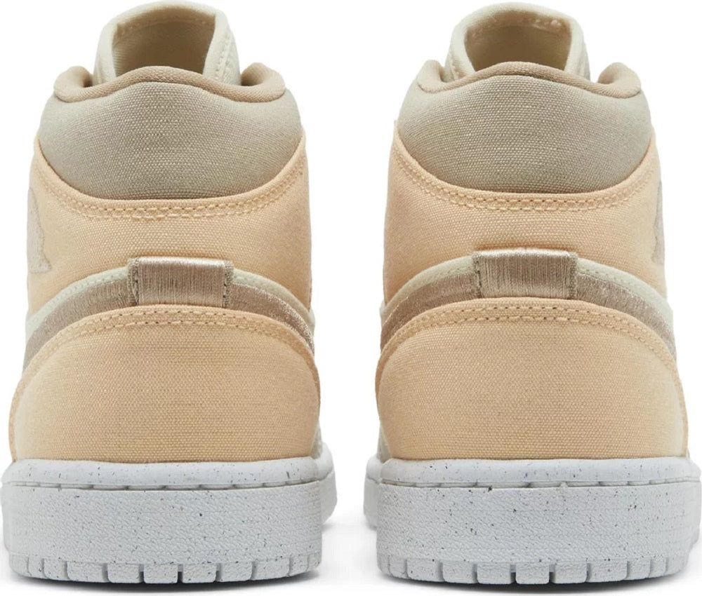 Women's Air Jordan 1 Mid SE "Canvas Khaki" Muslin/Dsrt/Gld (DV0427 102)
