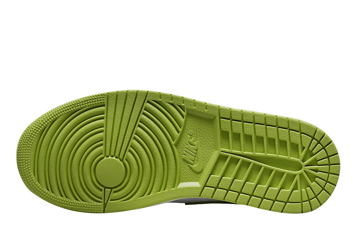 Women's Jordan 1 Mid SE "Green Phyton" Wht/Vivid Green-Wht (DV2959 113)