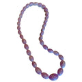 Faux Amethyst Plastic Bead Necklace circa 1960s