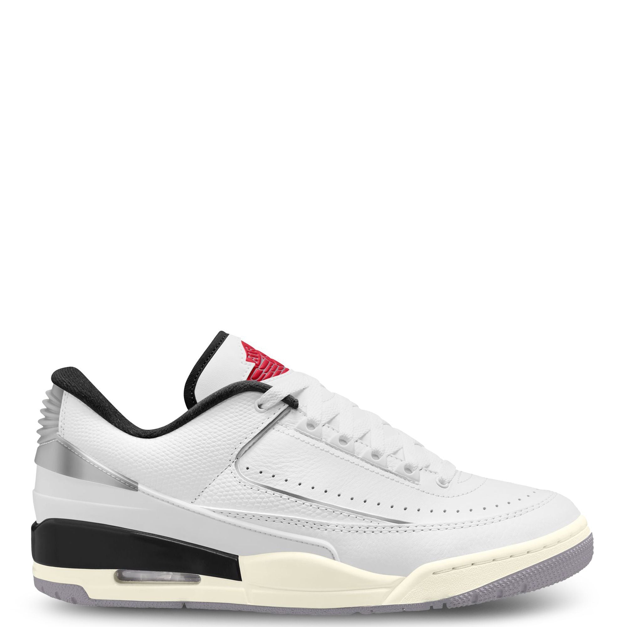Men's Jordan 2/3 White/Fire Red-Cement Grey (FD0383 148)