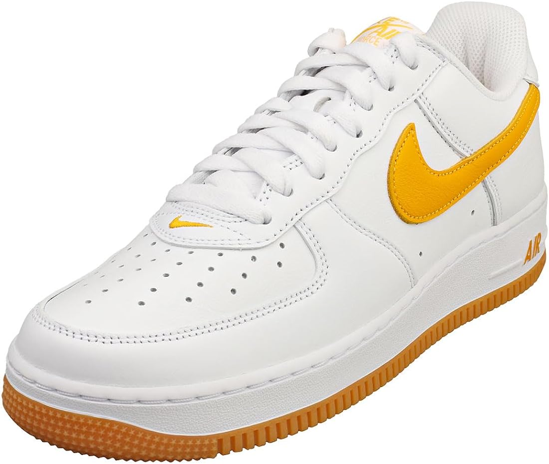 Men's Nike Air Force 1 Low Retro QS White/University Gold (FD7039 100)