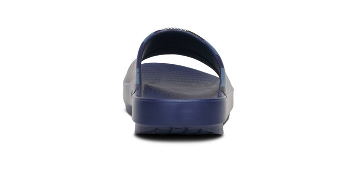 FJ X OOFOS OOahh Sport Slide Sandal - Navy Camo back view
