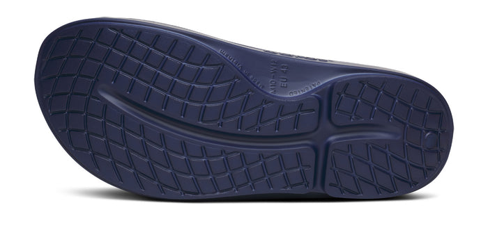 FJ X OOFOS OOahh Sport Slide Sandal - Navy Camo bottom view