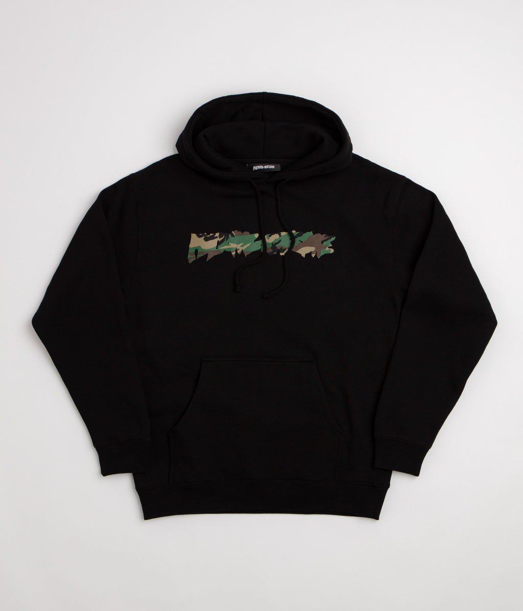 Fucking Awesome Camo Logo Hoodie - Black