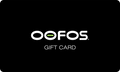 OOFOS gift card with logo on a black background