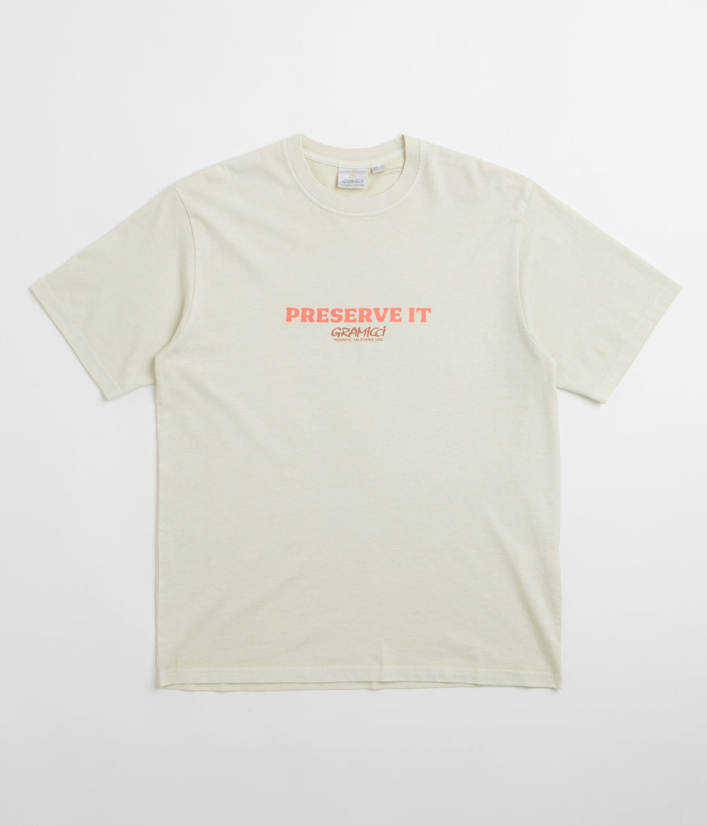 Gramicci Pigment Dye Footprints T-Shirt - Natural