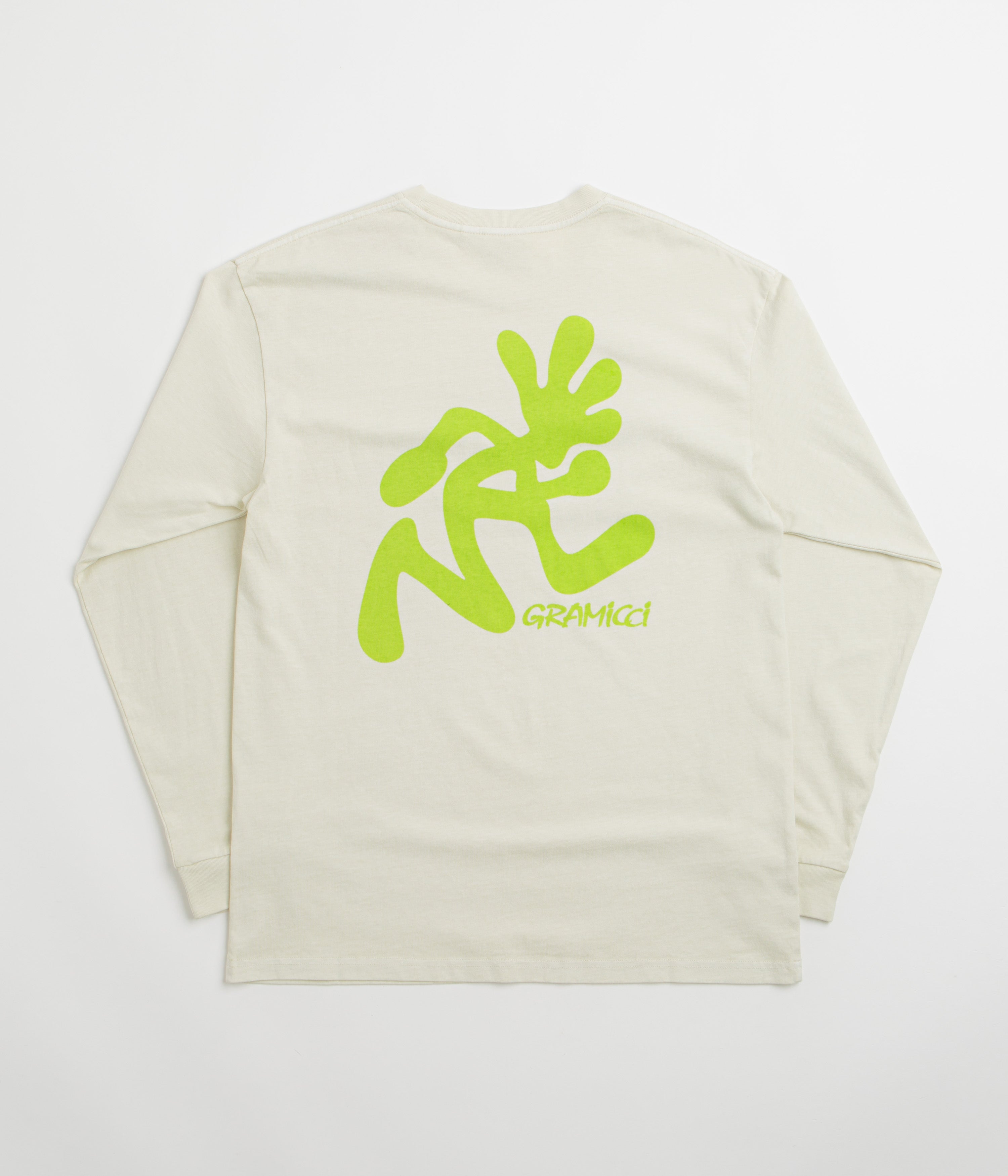 Gramicci Pigment Dye Running Man Long Sleeve T-Shirt - Natural