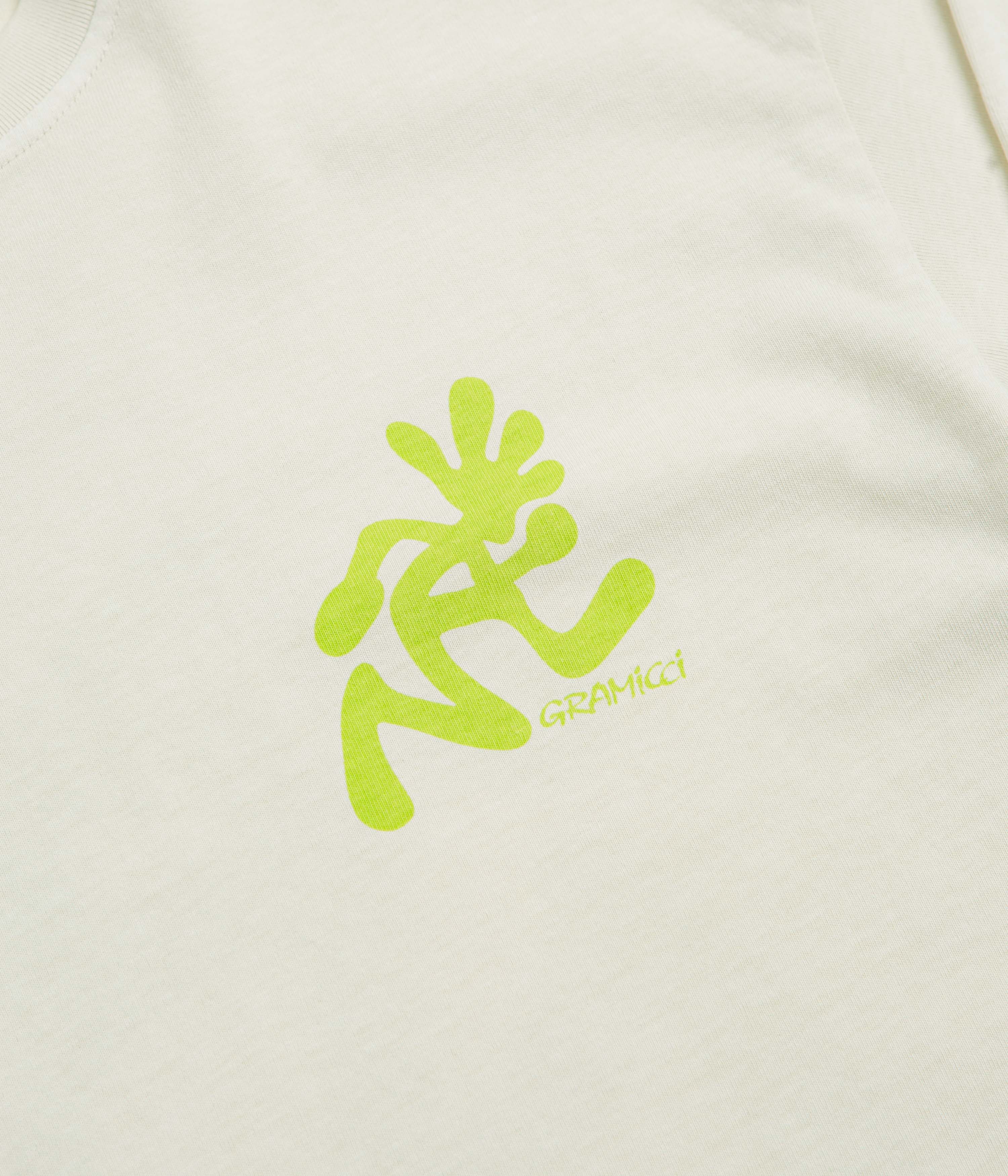 Gramicci Pigment Dye Running Man Long Sleeve T-Shirt - Natural