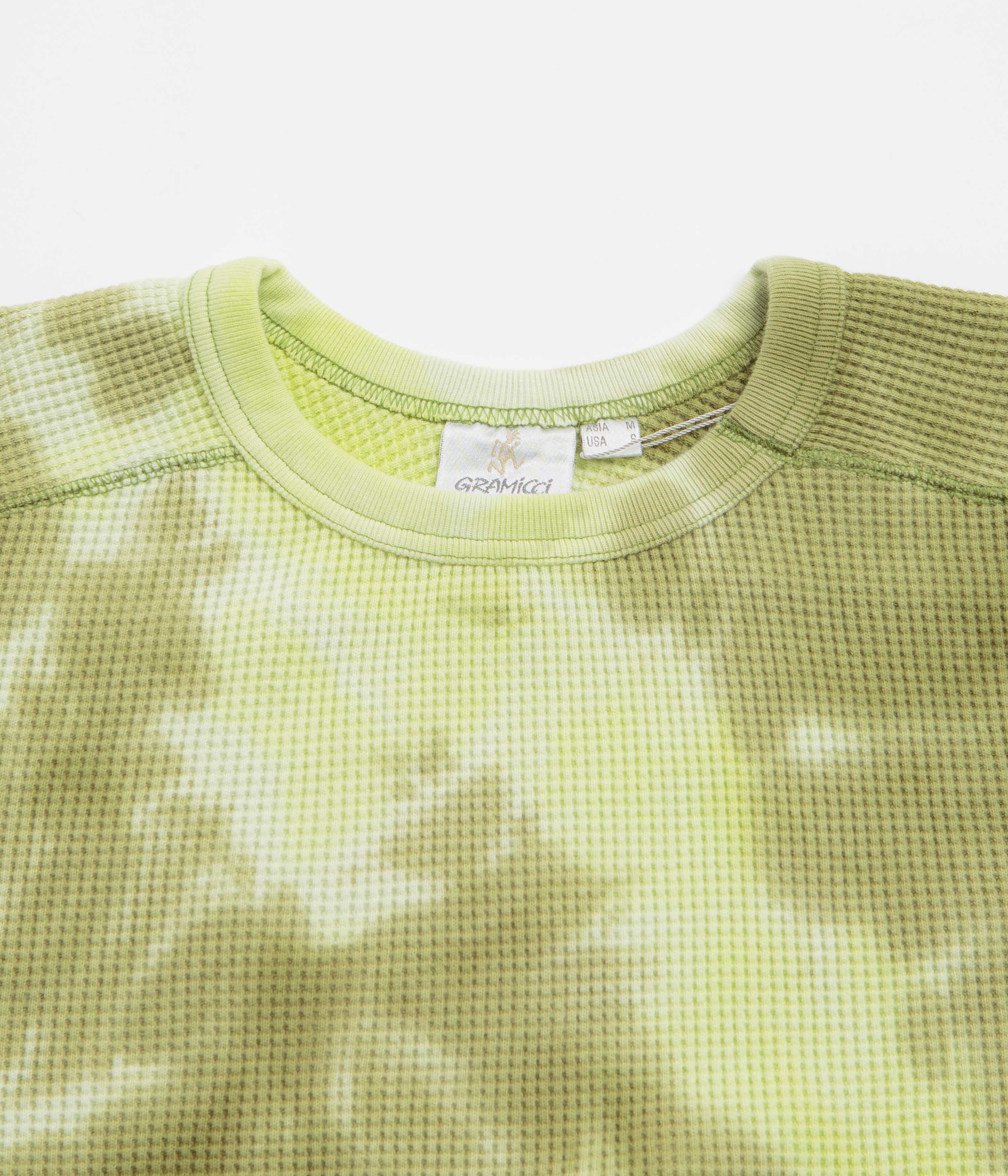 Gramicci Waffle Crewneck Sweatshirt - Jade Tie Dye