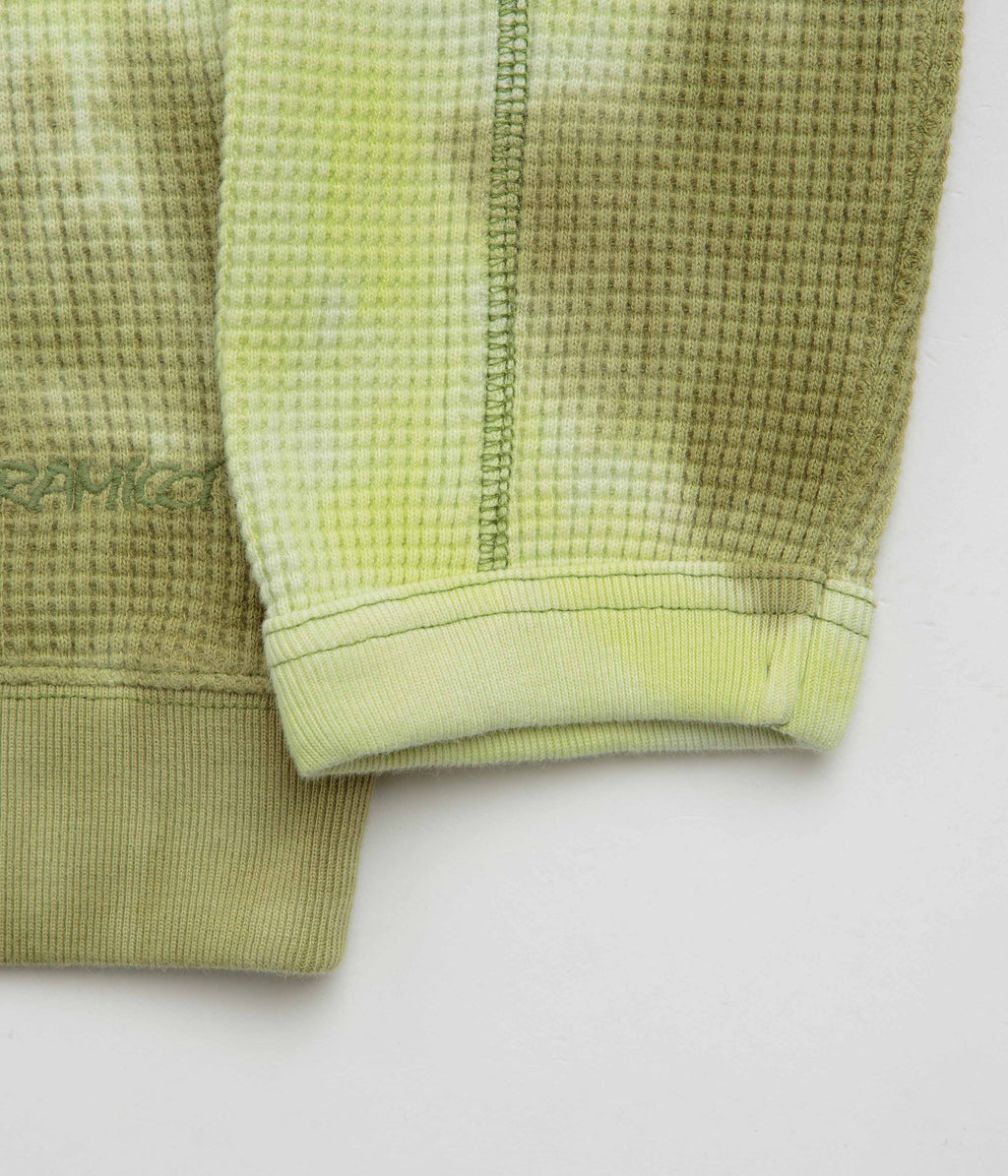 Gramicci Waffle Crewneck Sweatshirt - Jade Tie Dye