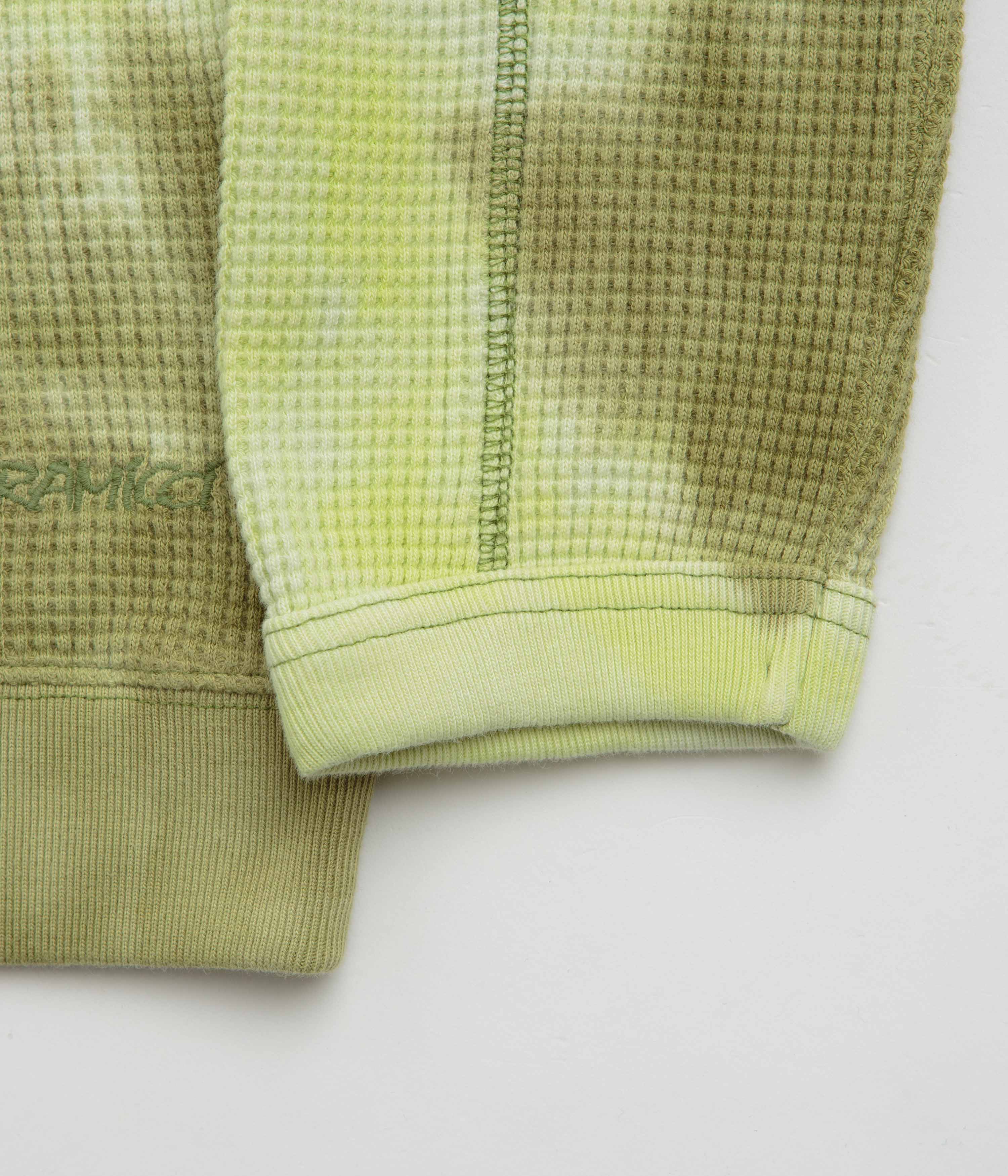 Gramicci Waffle Crewneck Sweatshirt - Jade Tie Dye