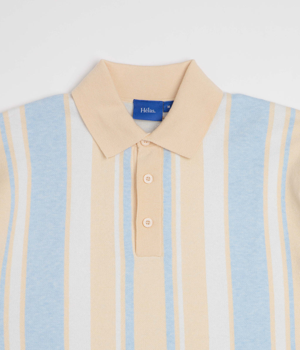 Helas Bronx Knit Polo Shirt - Beige