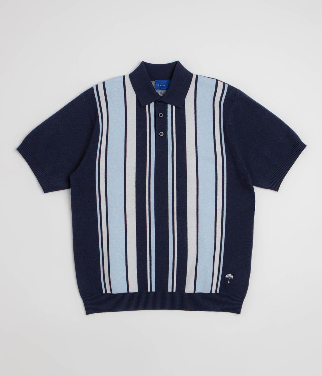 Helas Bronx Knit Polo Shirt - Navy