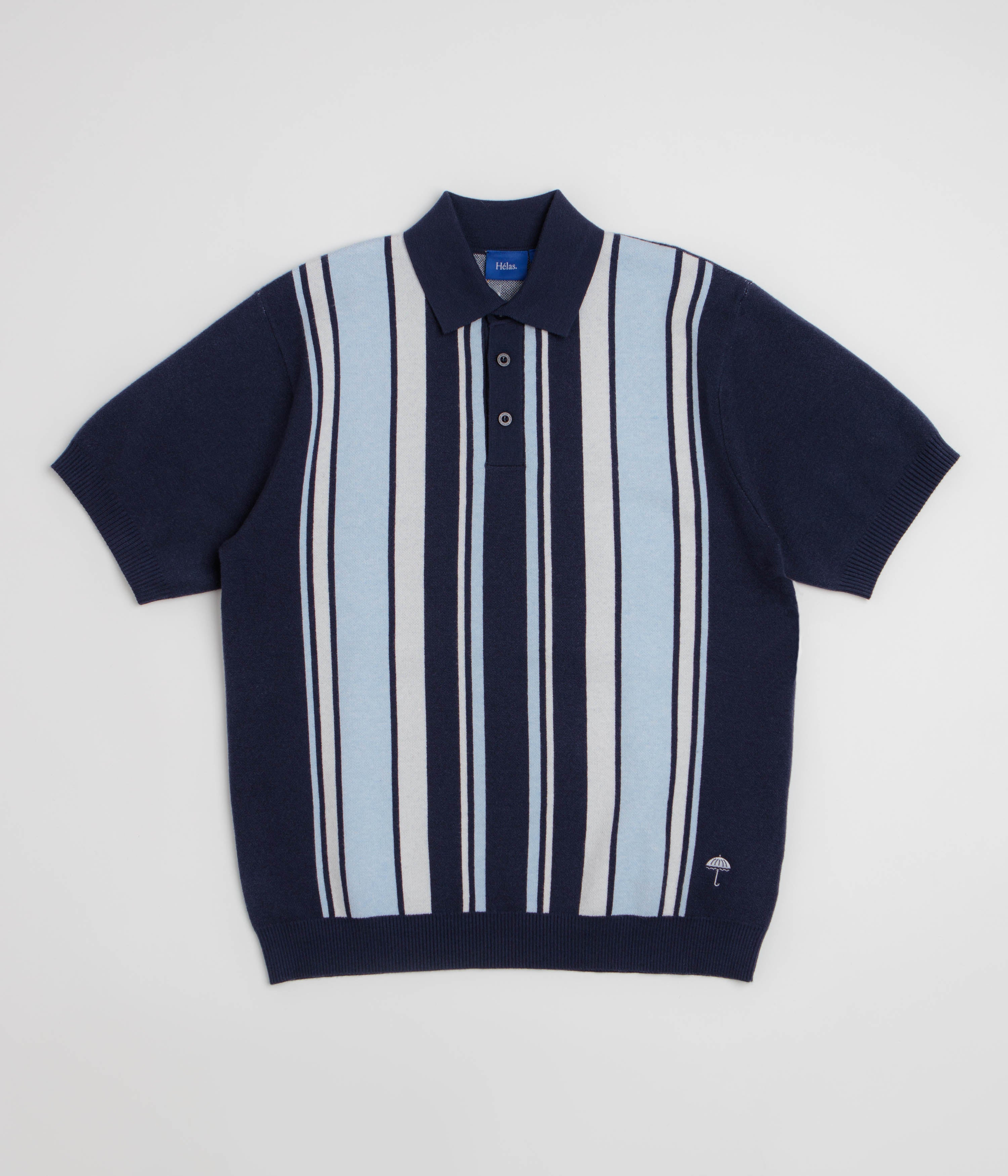 Helas Bronx Knit Polo Shirt - Navy