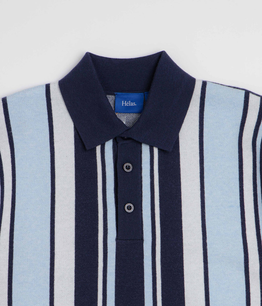 Helas Bronx Knit Polo Shirt - Navy
