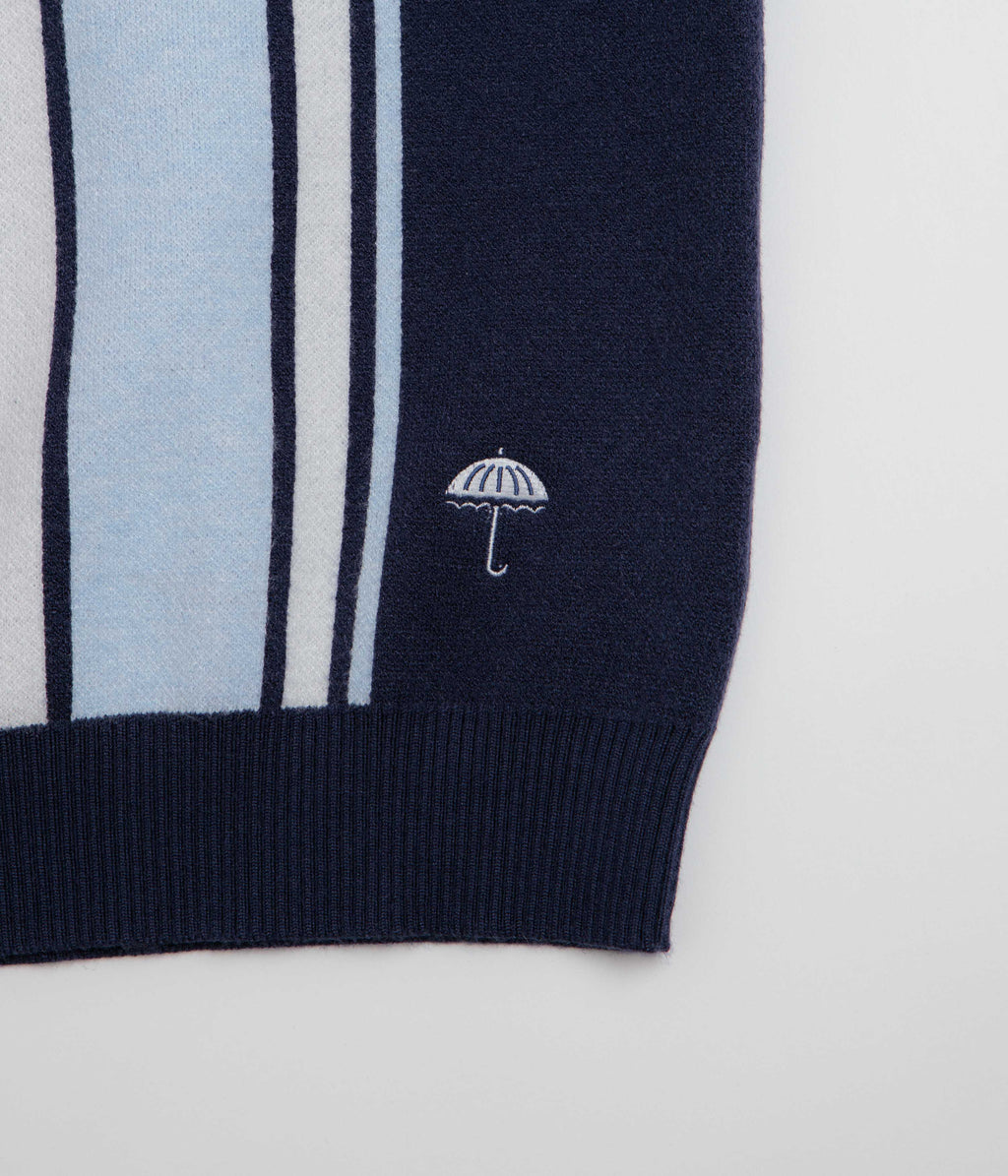 Helas Bronx Knit Polo Shirt - Navy