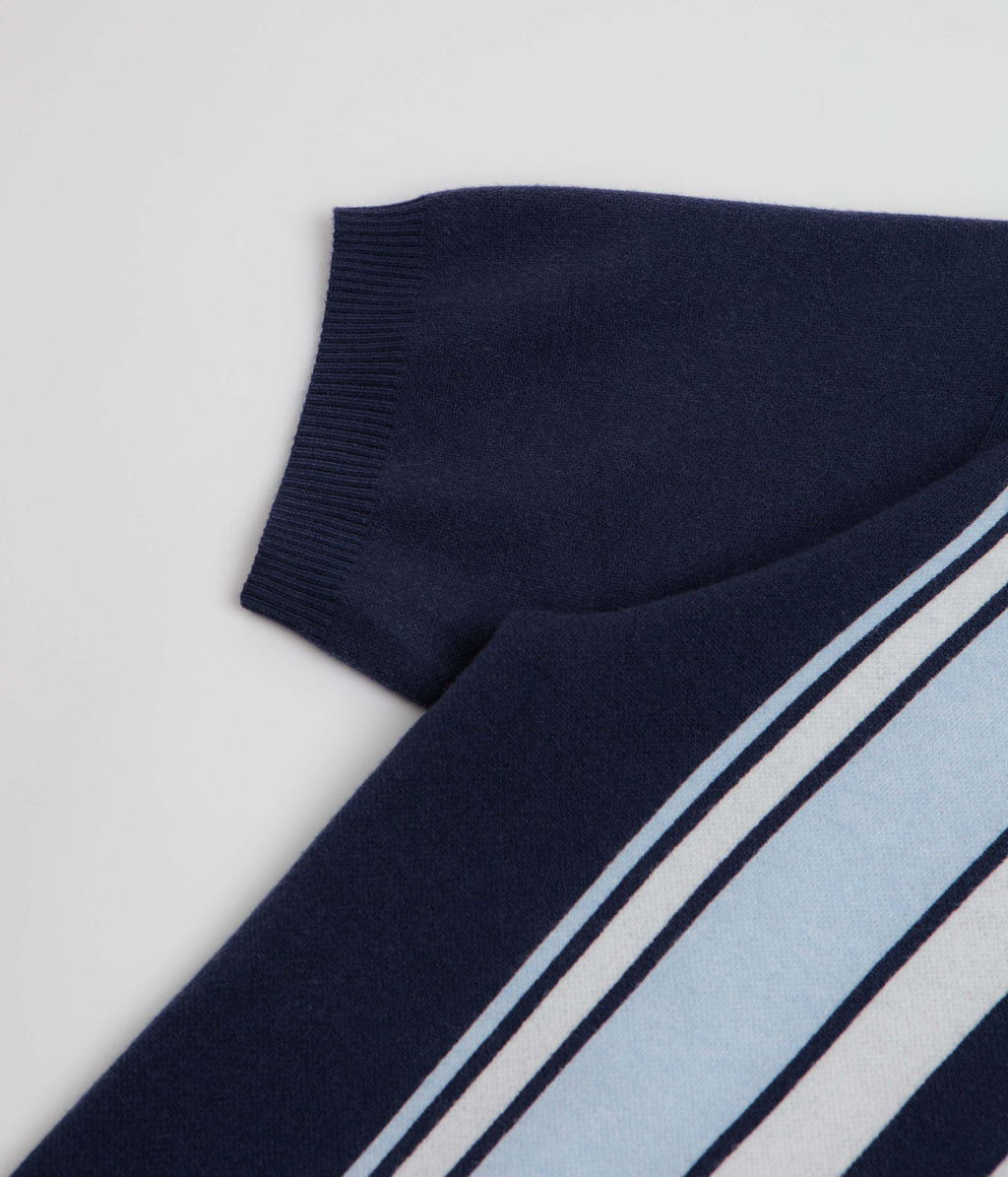 Helas Bronx Knit Polo Shirt - Navy