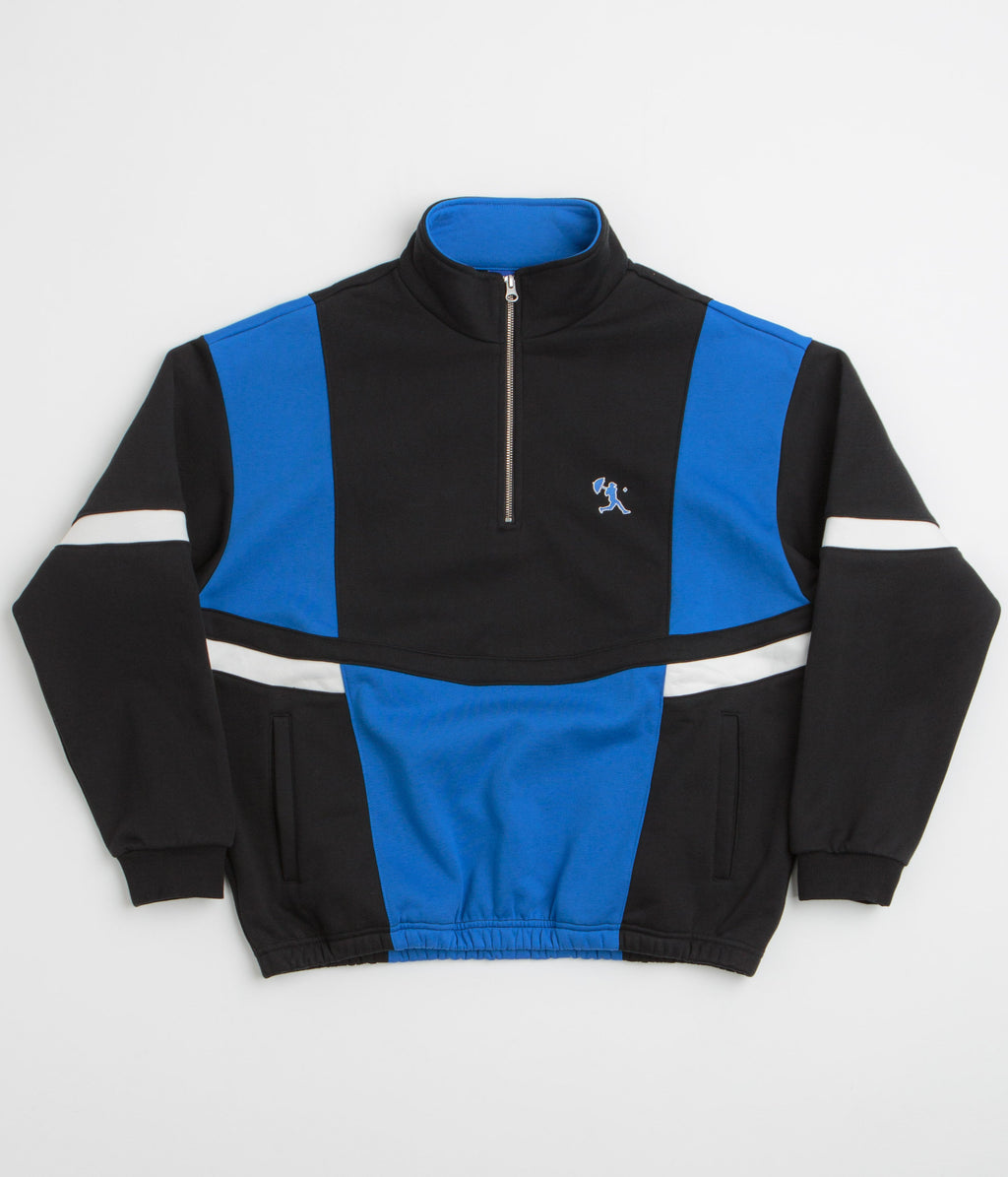 Helas Hoop Quarter Zip Sweatshirt - Blue / Black