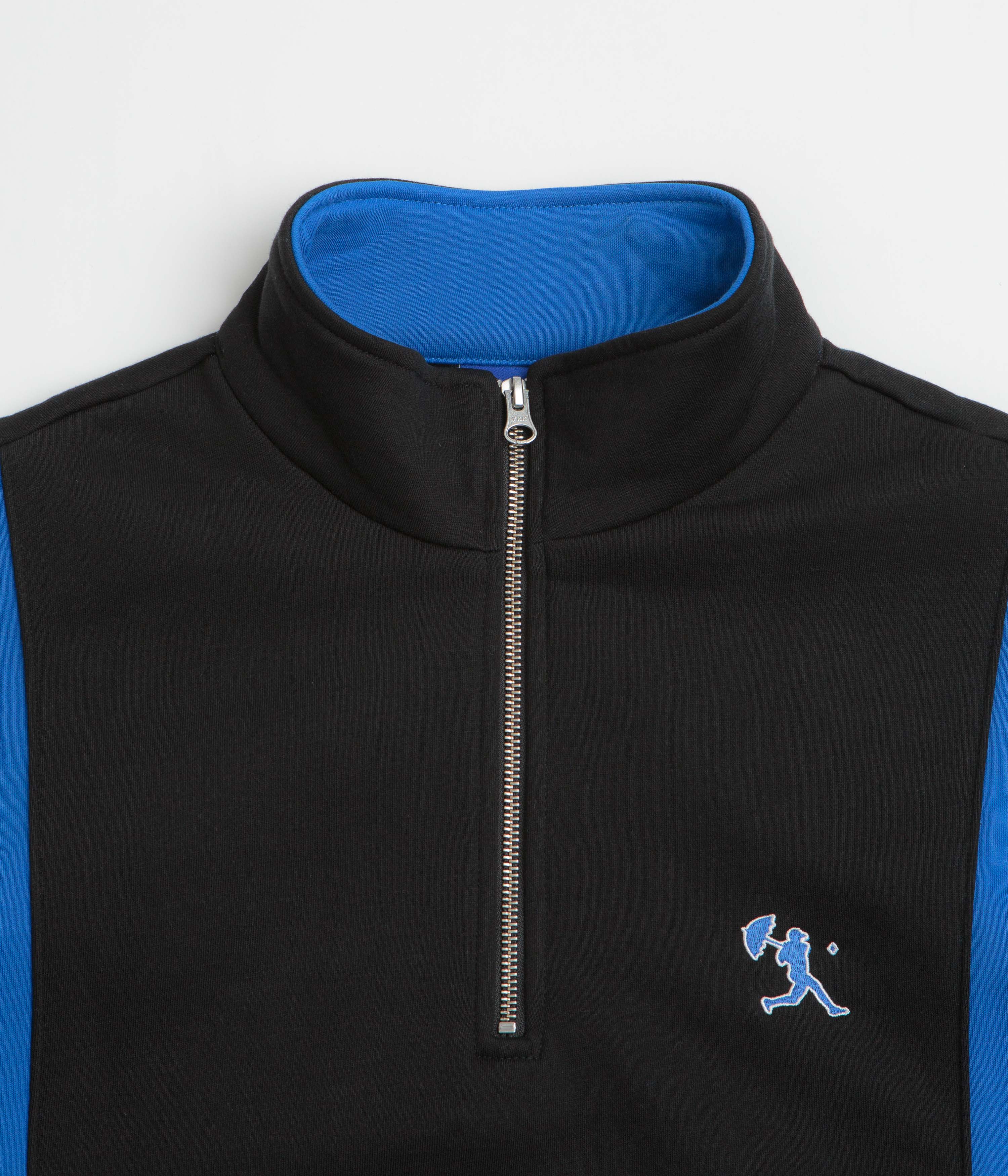 Helas Hoop Quarter Zip Sweatshirt - Blue / Black