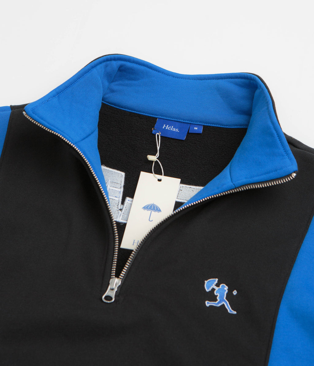 Helas Hoop Quarter Zip Sweatshirt - Blue / Black
