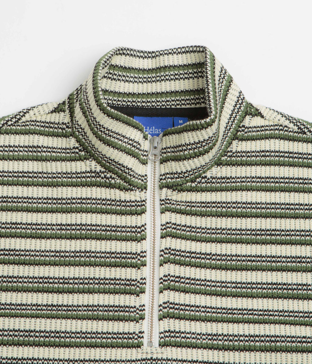 Helas Quentin Quarter Zip Knit Sweatshirt - Striped Multi