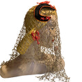 Hello Dali Reimagined Black Velvet Cocktail Hat with Beads, Feathers and Lobsters