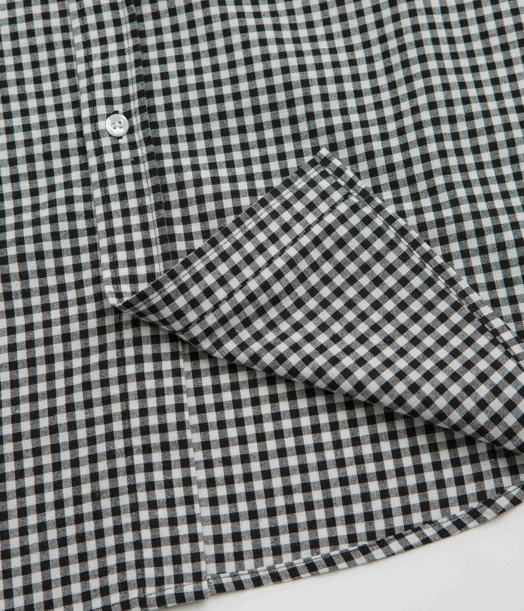 HUF 89 Micro Gingham Short Sleeve Oxford Shirt - Black / White