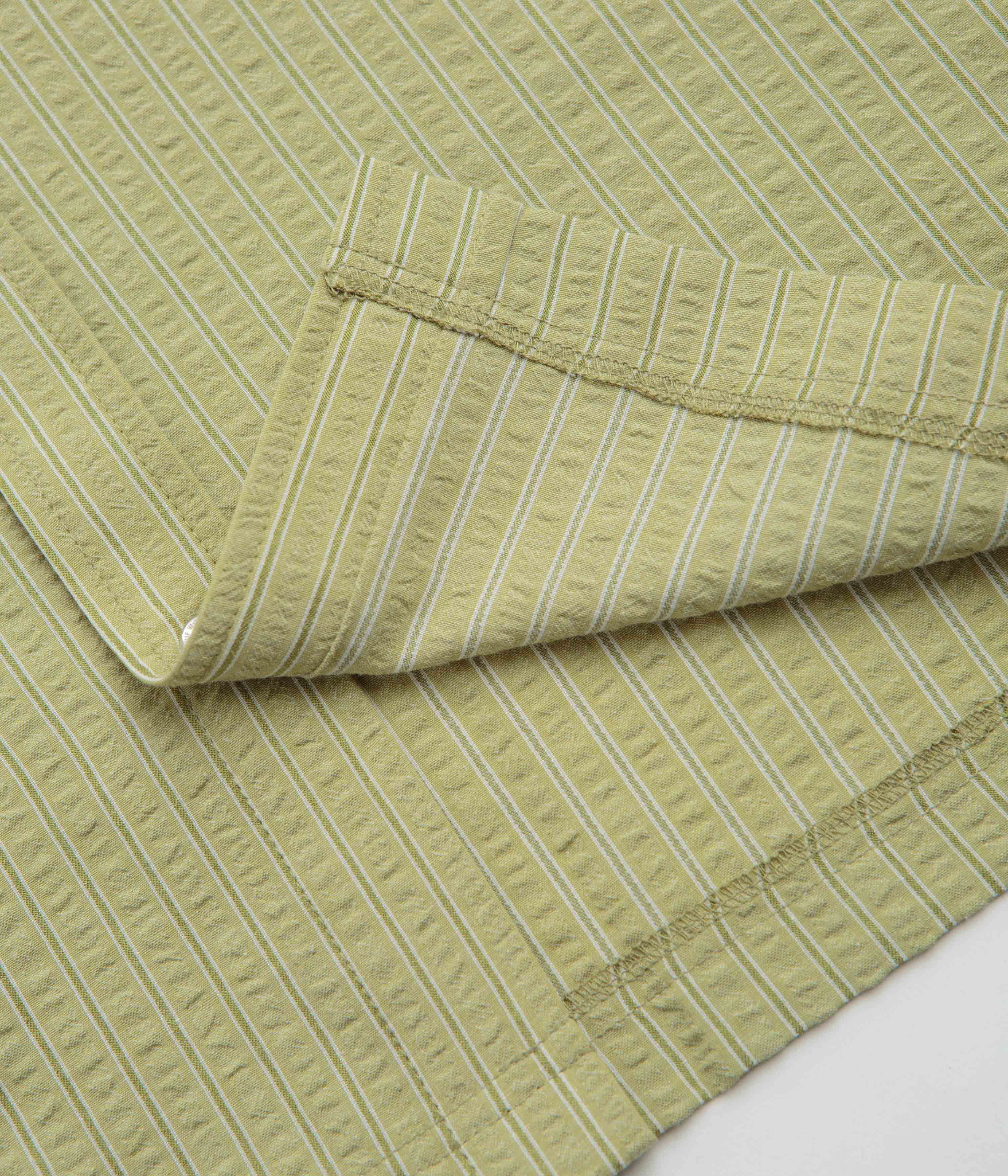 HUF Big Block Striped Short Sleeve Shirt - Dried Herb