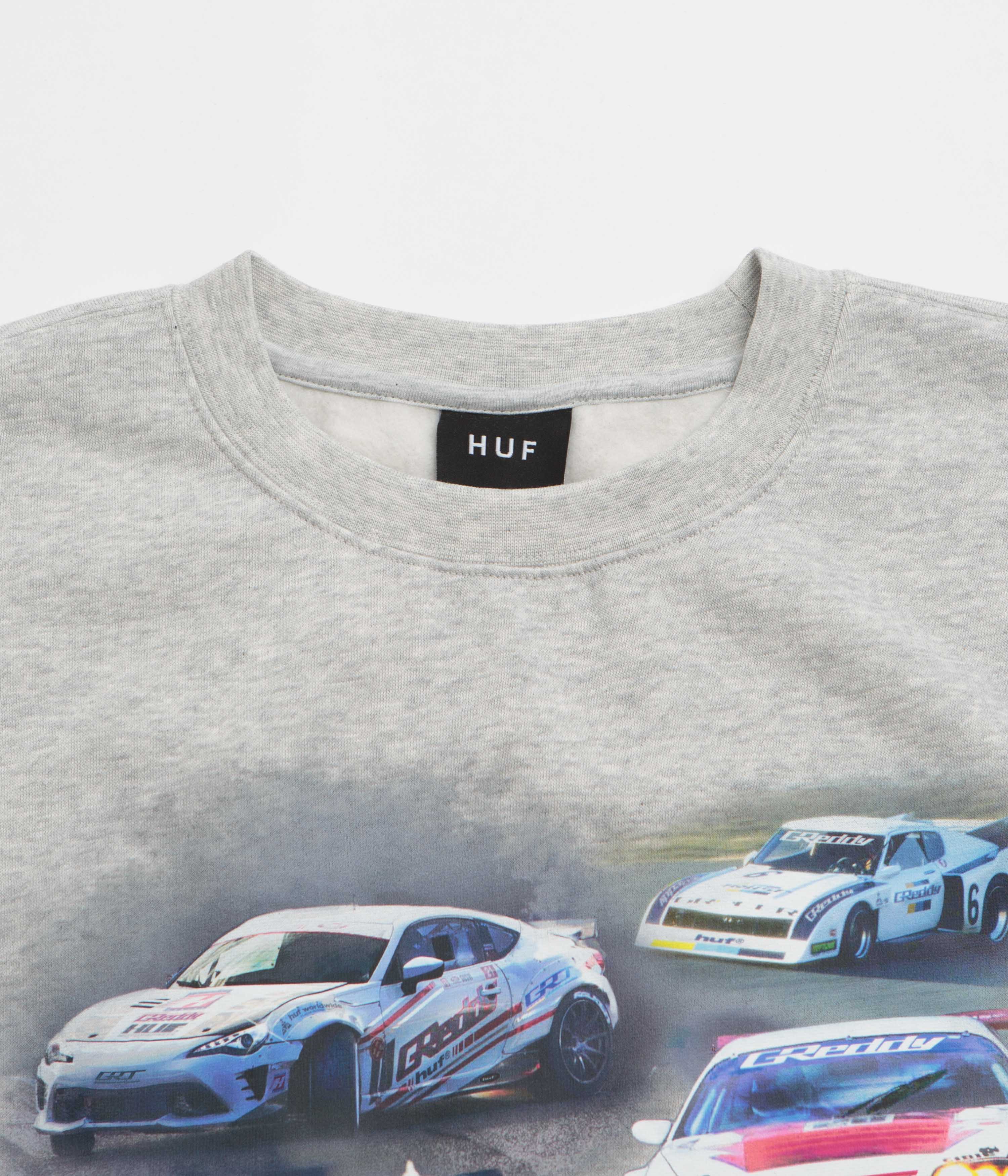 HUF Greddy Showcase Crewneck Sweatshirt - Heather Grey