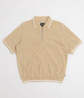 HUF Tether Jacquard 1/4 Zip Polo Shirt - Twill