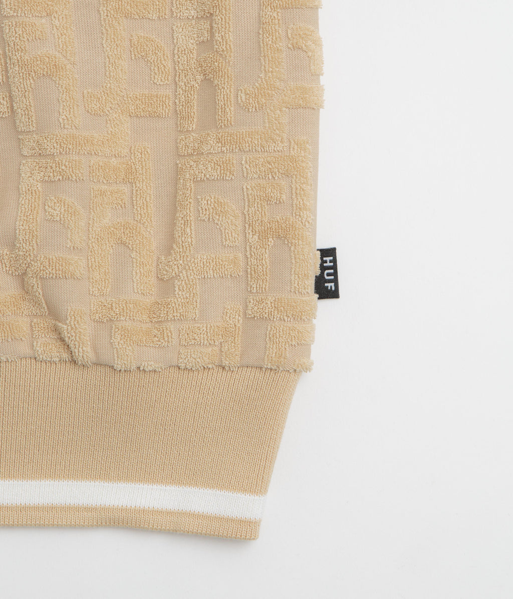 HUF Tether Jacquard 1/4 Zip Polo Shirt - Twill