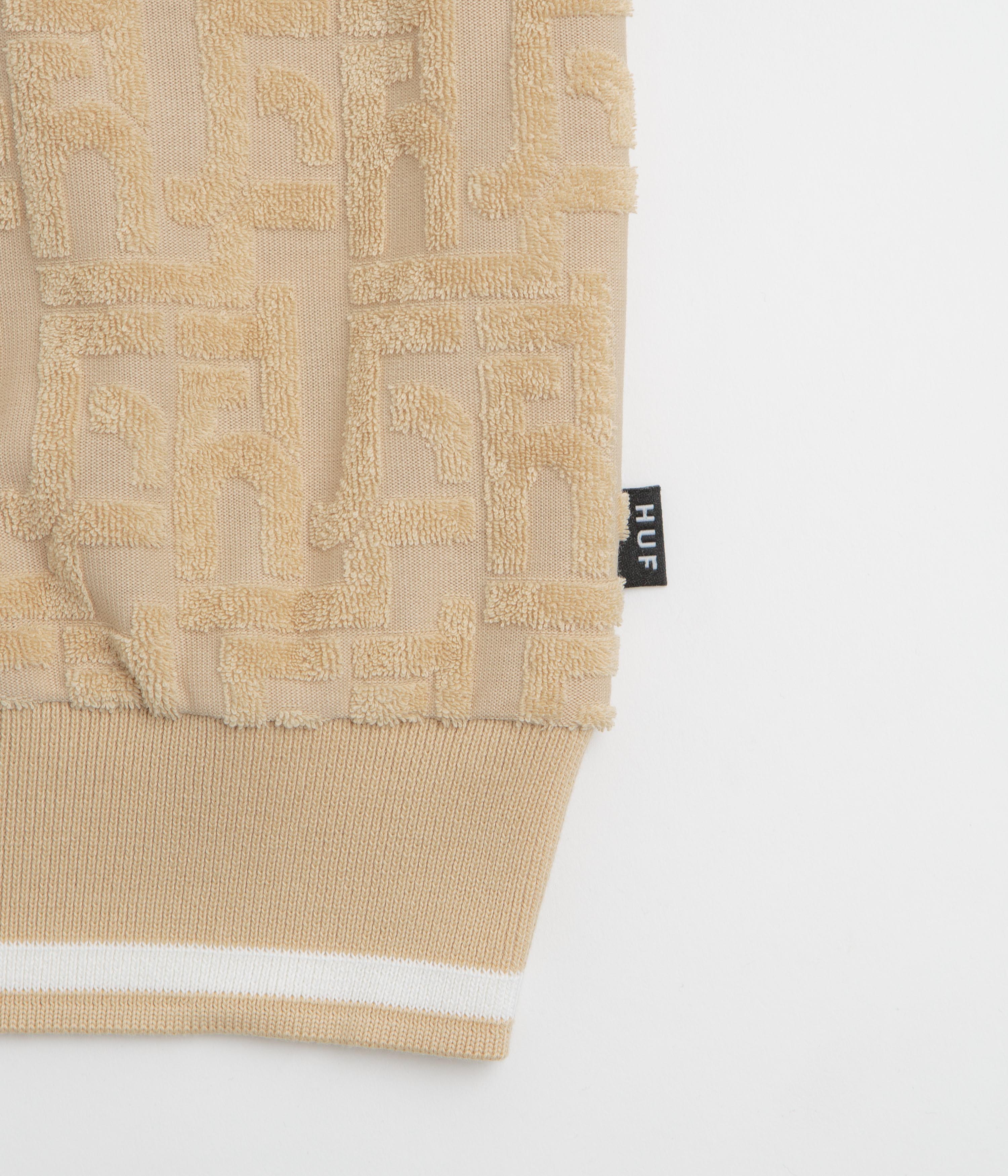 HUF Tether Jacquard 1/4 Zip Polo Shirt - Twill