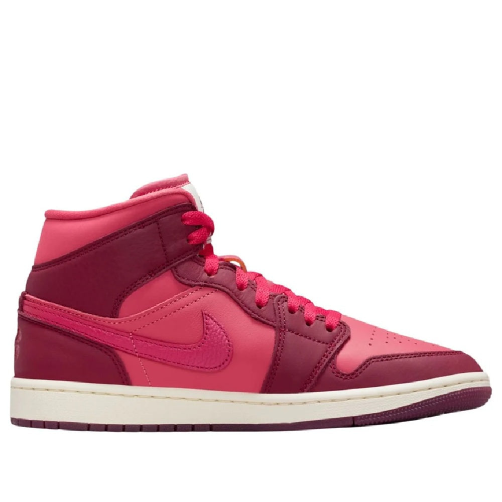 Women's Jordan 1 Mid SE "Valentines Day" Team Red/Sierra Red-Pueblo (IB7018 600)